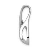 AA Diamond Semi Mount Peg slide Charm Pendant in Real 14k White Gold