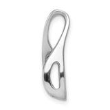 A Diamond Semi-mount Peg Slide Charm Pendant in Real 14k White Gold
