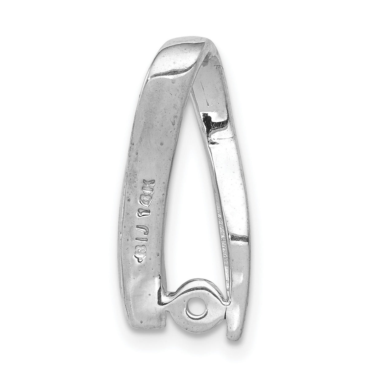 A Diamond Semi-mount Peg Slide Charm Pendant in Real 14k White Gold