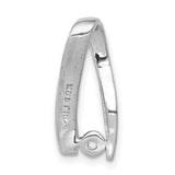 VS Diamond Semi-mount Peg Slide Charm Pendant in Real 14k White Gold