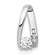 A Diamond Semi-mount Peg Slide Charm Pendant in Real 14k White Gold