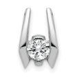 4.75mm A Diamond Slide Charm Pendant in Real 14k White Gold