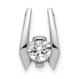 4.75mm VS Diamond Slide Charm Pendant in Real 14k White Gold