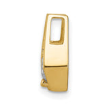 14k Yellow Gold Pendant with Round-Cut Diamond in Solitaire V-Prong Setting for Women