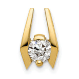 5.25mm VS Diamond Slide Charm Pendant in Real 14k Yellow Gold