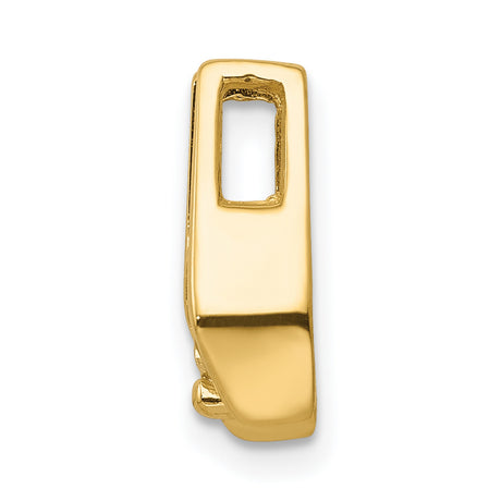 4.75mm AAA Diamond Slide Charm Pendant in Real 14k Yellow Gold