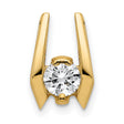 4.75mm AAA Diamond Slide Charm Pendant in Real 14k Yellow Gold
