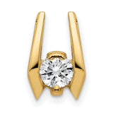 4.75mm AA Diamond Slide Charm Pendant in Real 14k Yellow Gold