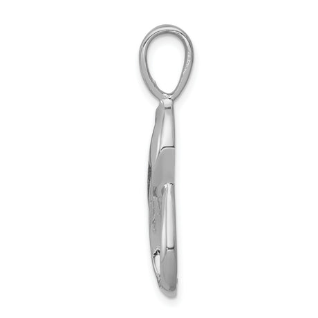 6-1.9mm VS Diamond Semi-mount Peg Slide Charm Pendant in Real 14k White Gold