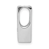 A 4.1mm Diamond Slide Charm Pendant in Real 14k White Gold