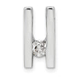 A 4.1mm Diamond Slide Charm Pendant in Real 14k White Gold