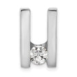 VS 5.25mm Diamond Slide Charm Pendant in Real 14k White Gold