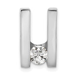 VS 5.25mm Diamond Slide Charm Pendant in Real 14k White Gold