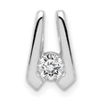 A 4mm Diamond Slide Charm Pendant in Real 14k White Gold