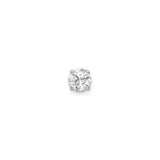 14k White Gold Diamond Solitaire Stud Earring, Round Cut, Classic Four-Prong Setting