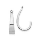 14k White Gold Fish Hook Pendant, Hawaiian Polynesian Symbol of Strength and Protection