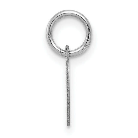 14k White Gold Heart Pendant Charm, Minimalist Design with Symbol for Women