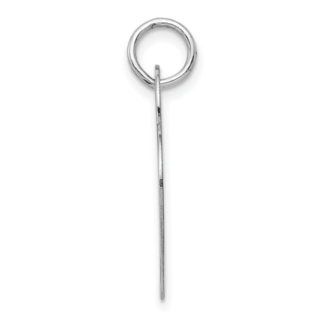 14k White Gold Heart Pendant, Polished Padlock Charm with Engraving Space, Minimalist Design