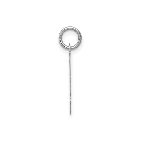 14k White Gold Boy Head Silhouette Pendant, Engravable Minimalist Keepsake Charm