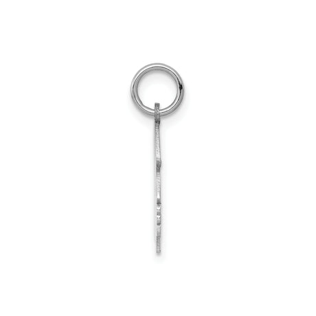 14k White Gold Boy Profile Pendant Charm, Engravable Silhouette Keepsake for Mothers