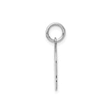 14k White Gold Boy Profile Pendant with Polished Silhouette, Custom Engraving Blank