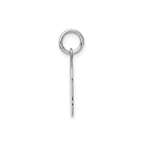 14k White Gold Boy Profile Pendant with Polished Silhouette, Custom Engraving Blank
