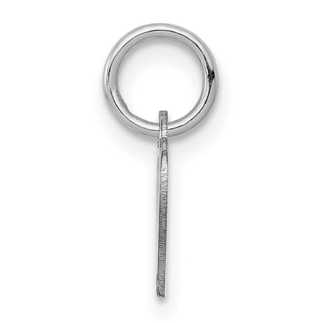 14k White Gold Heart Pendant, Polished Minimalist Charm with Smooth Surface for Engraving