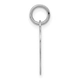 14k White Gold Heart Disc Pendant Charm, Polished Classic Engraving-Friendly Jewelry