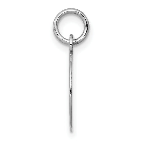 14k White Gold Pendant with Polished Finish and Faceted Edge Design