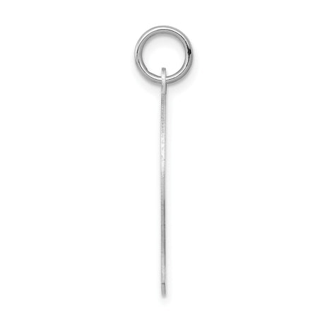 14k White Gold Boy Profile Pendant, Polished Silhouette Charm for Women and Mothers