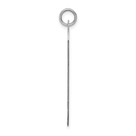 14k White Gold Dog Tag Pendant, High Polish Blank Surface, Modern Minimalist Style for Men or Unisex