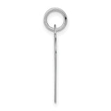 14k White Gold Heart Pendant, Smooth Polished Disc, Dainty Romantic Jewelry for Women