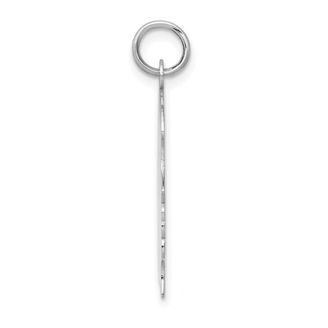14k White Gold Boy Silhouette Pendant Charm, Engravable Minimalist Motherhood Jewelry