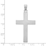 Latin Cross Charm Pendant in Real 14k White Gold