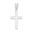 14k White Gold Cross Pendant, Minimalist Latin Cross Religious Charm for Women and Men