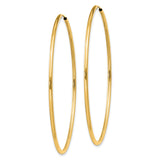 14k Yellow Gold Hoop Earrings, Thin Round Endless Polished Hoops, Lightweight Minimalist Jewelry