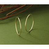 14k Yellow Gold Hoop Earrings, Lightweight Polished with Textured and Diamond-Cut Finish