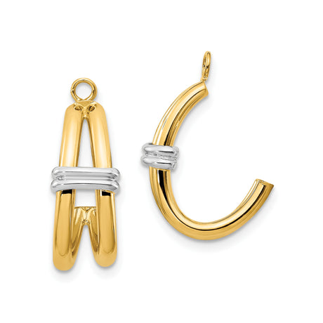 14k Yellow Gold Alpha and Omega Pendant, Two-Tone Christian Religious Jewelry