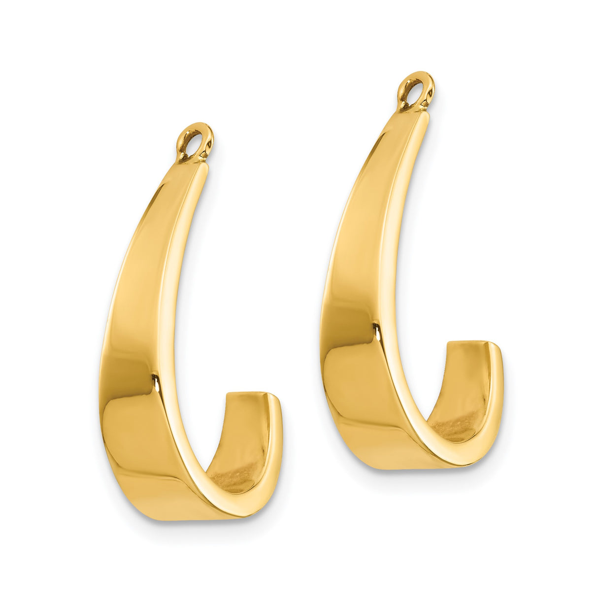 14k Yellow Gold Fish Hook Pendant, Hawaiian Ocean Talisman, Minimal Polynesian Style for Men