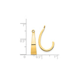 14k Yellow Gold Fish Hook Pendant, Hawaiian Ocean Talisman, Minimal Polynesian Style for Men