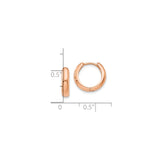 14k Rose Gold Hoop Earrings, Small Polished Lightweight Hoops, Minimalist Modern Jewelry