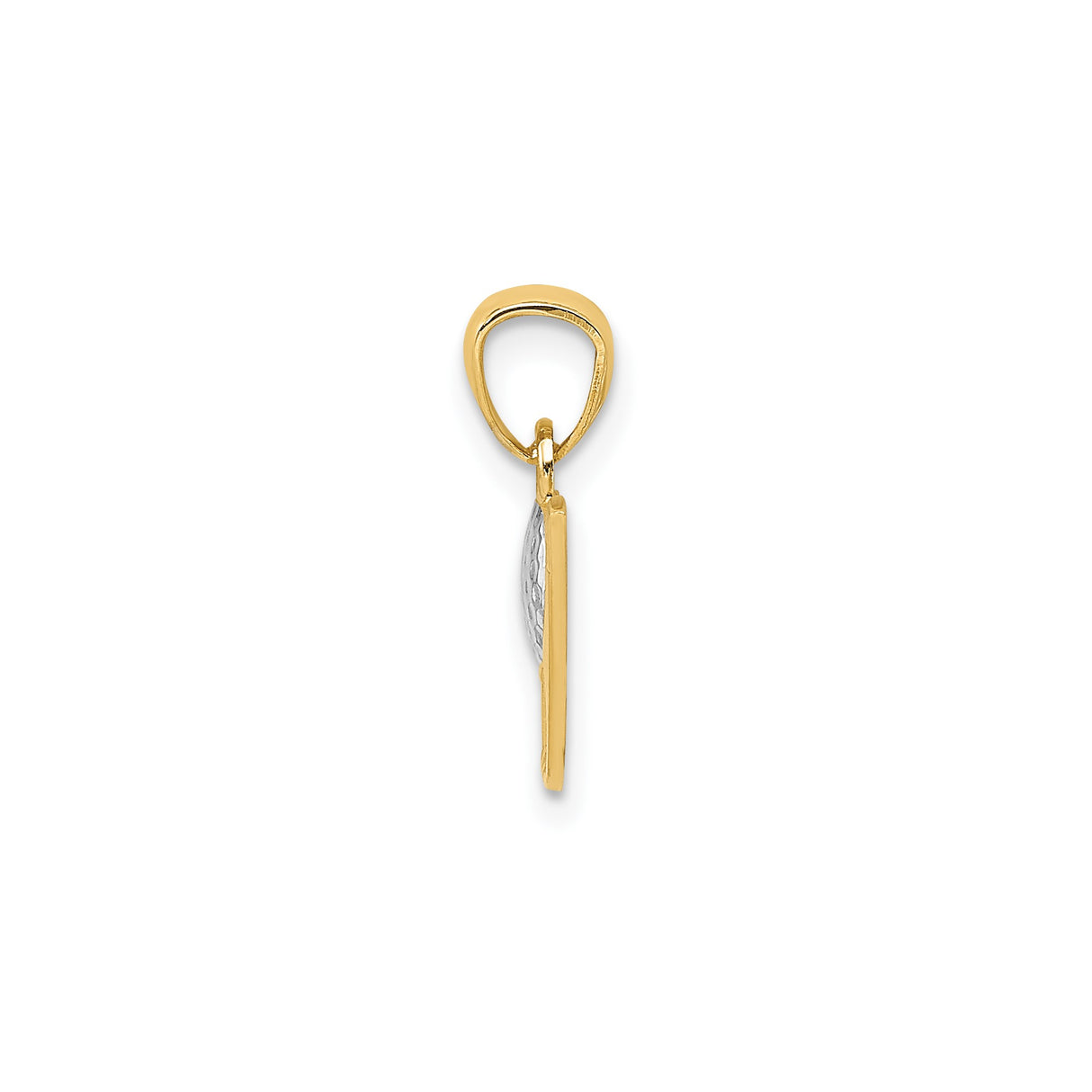 14k Multi-Tone Gold Golf Pendant with Club, Tee, and Ball Sports Charm