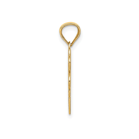 14k Yellow Gold Four-Leaf Clover Pendant with Heart-Shaped Leaves, Lucky Charm Jewelry for Women