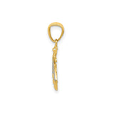 14k Multi-Tone Gold Bee Pendant with Detailed Wings and Body, Nature-Inspired Charm for Women