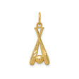 14k Yellow Gold Baseball Pendant with Crossed Bats and Ball, Sports Charm for Fans and Players