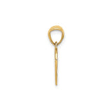 14k Yellow Gold Basketball Pendant with Detailed Net and Ball Design, Sports Jewelry