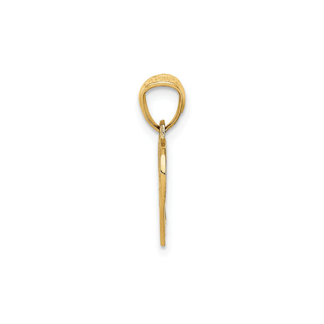 14k Yellow Gold Basketball Pendant with Detailed Net and Ball Design, Sports Jewelry