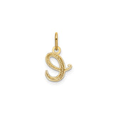14k Yellow Gold Lowercase E Pendant Charm, Script Font Initial Jewelry for Women or Unisex Wear