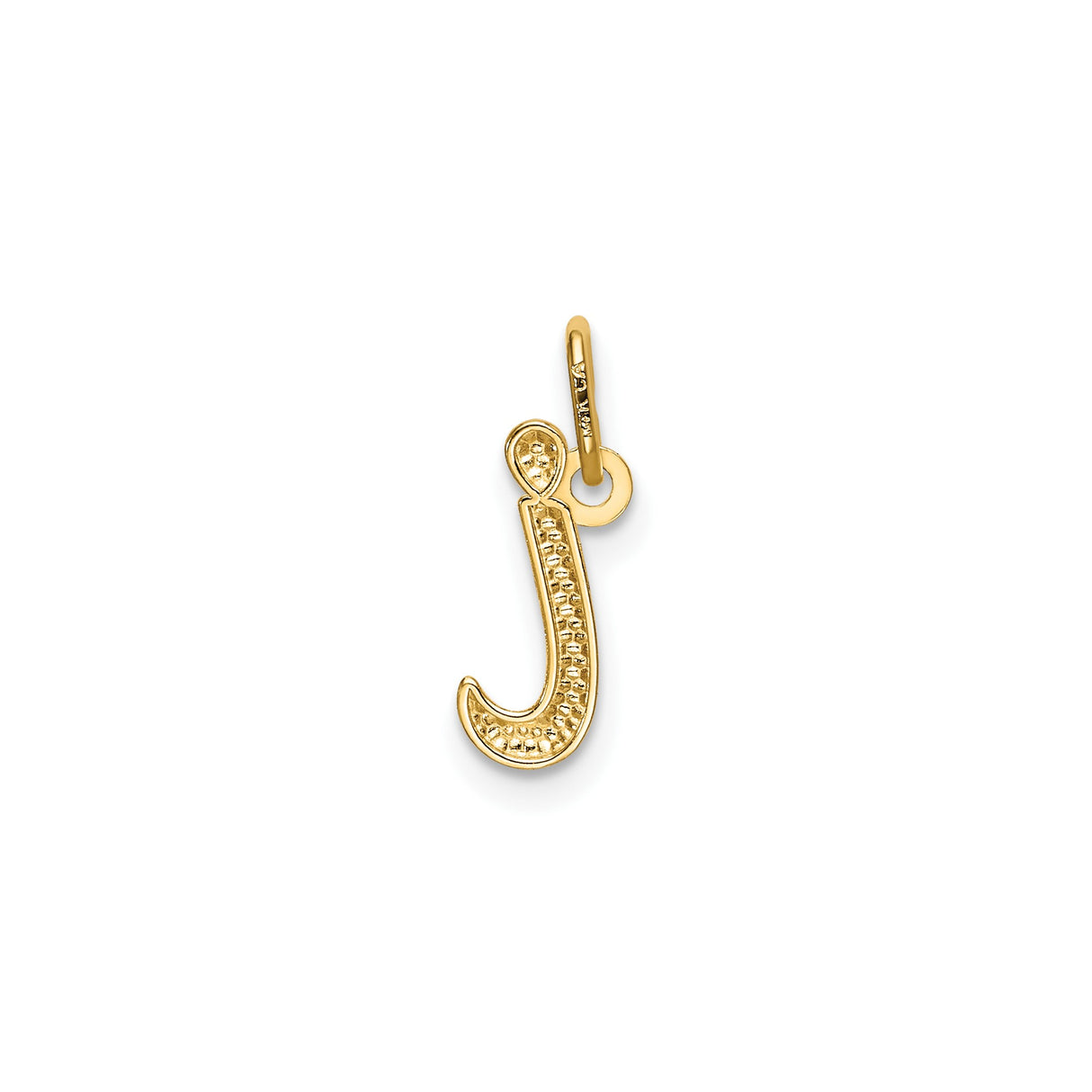14k Yellow Gold Lowercase I Initial Pendant Charm, Polished Letter Jewelry for Women or Unisex