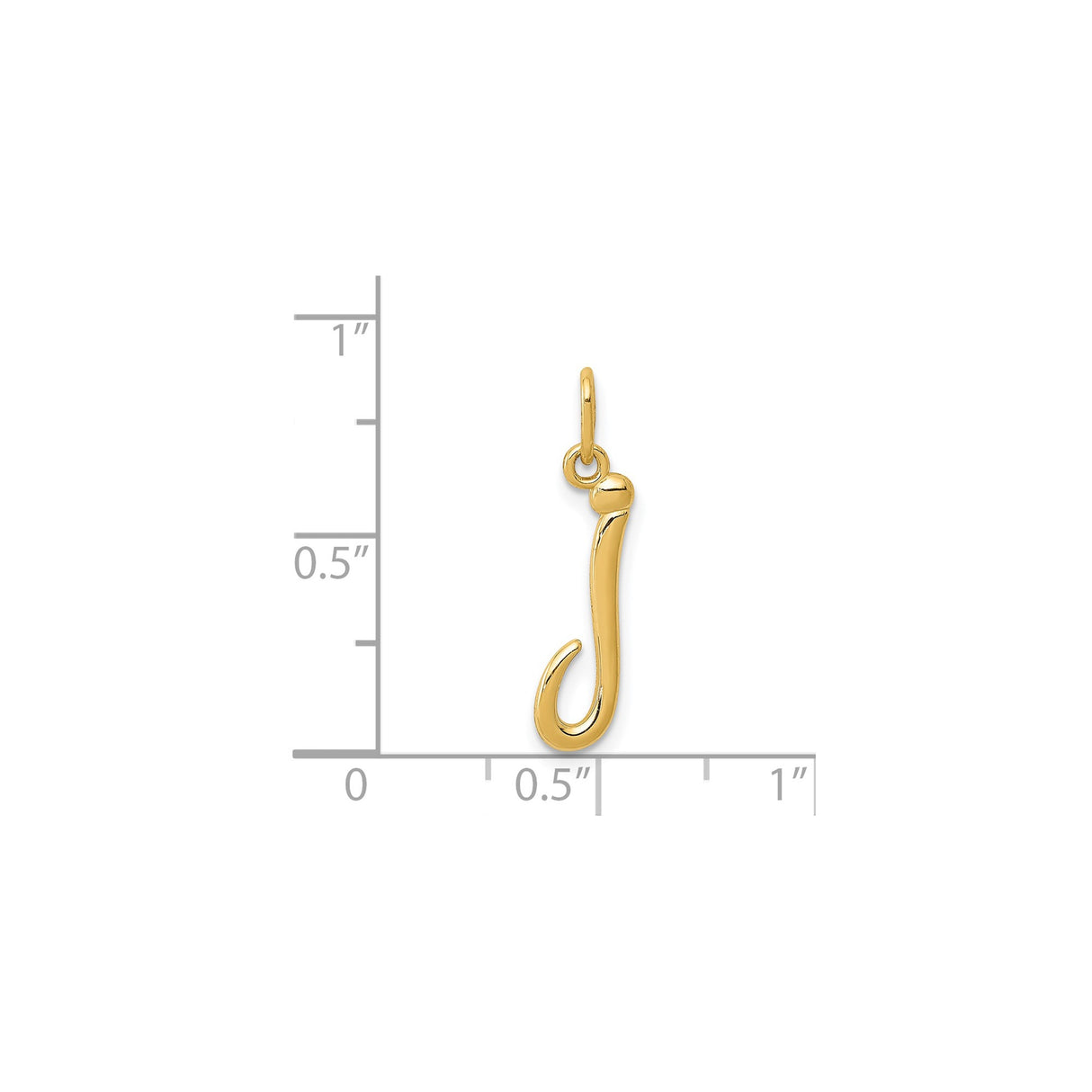 14k Yellow Gold Fish Hook Pendant, Hawaiian Nautical Symbol of Strength and Safe Travel
